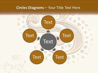 A Golden Number Six On A Black Background PowerPoint Template