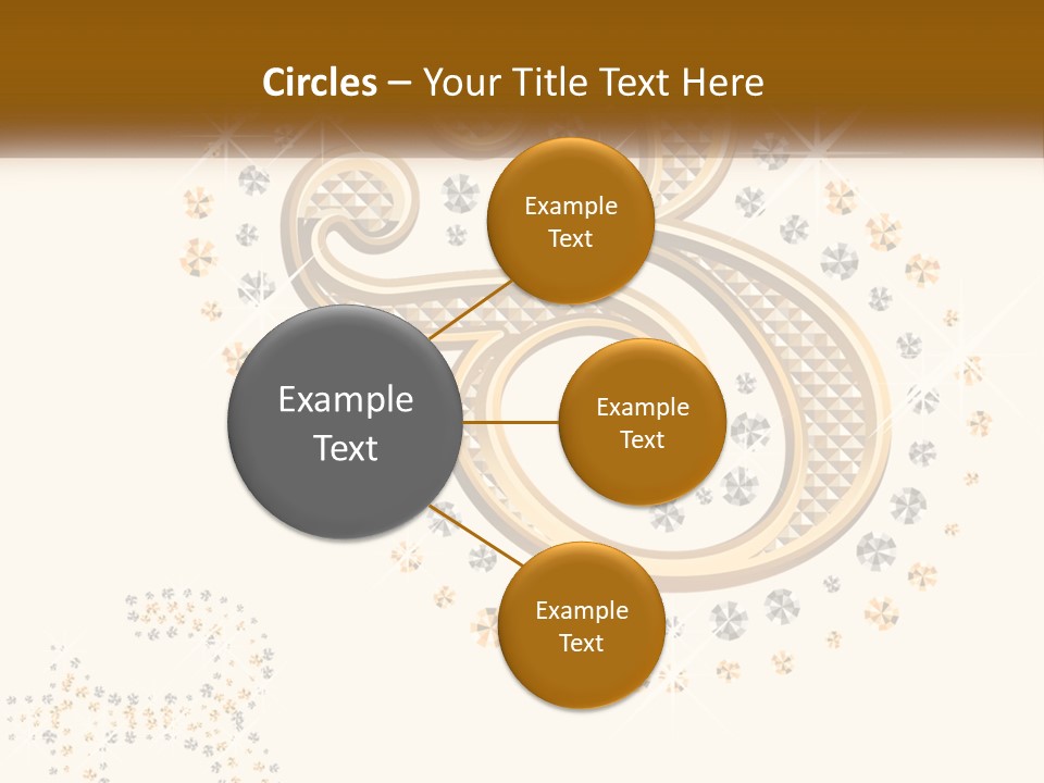A Golden Number Six On A Black Background PowerPoint Template