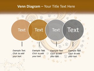 A Golden Number Six On A Black Background PowerPoint Template