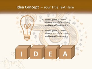 A Golden Number Six On A Black Background PowerPoint Template