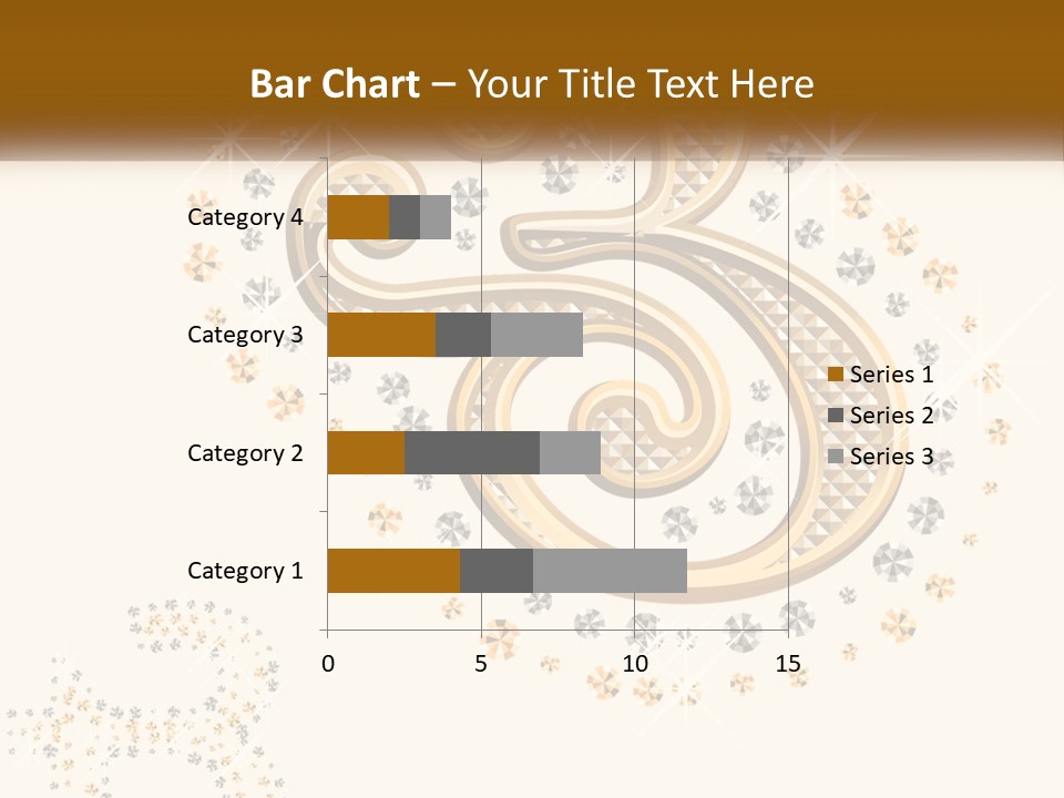A Golden Number Six On A Black Background PowerPoint Template