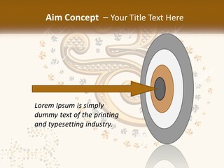 A Golden Number Six On A Black Background PowerPoint Template