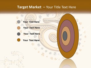 A Golden Number Six On A Black Background PowerPoint Template