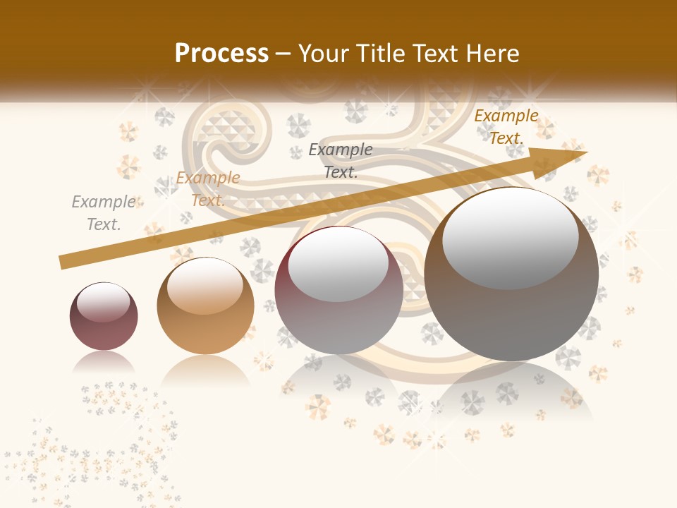 A Golden Number Six On A Black Background PowerPoint Template