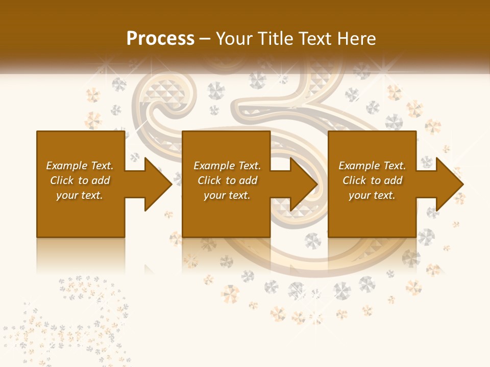 A Golden Number Six On A Black Background PowerPoint Template