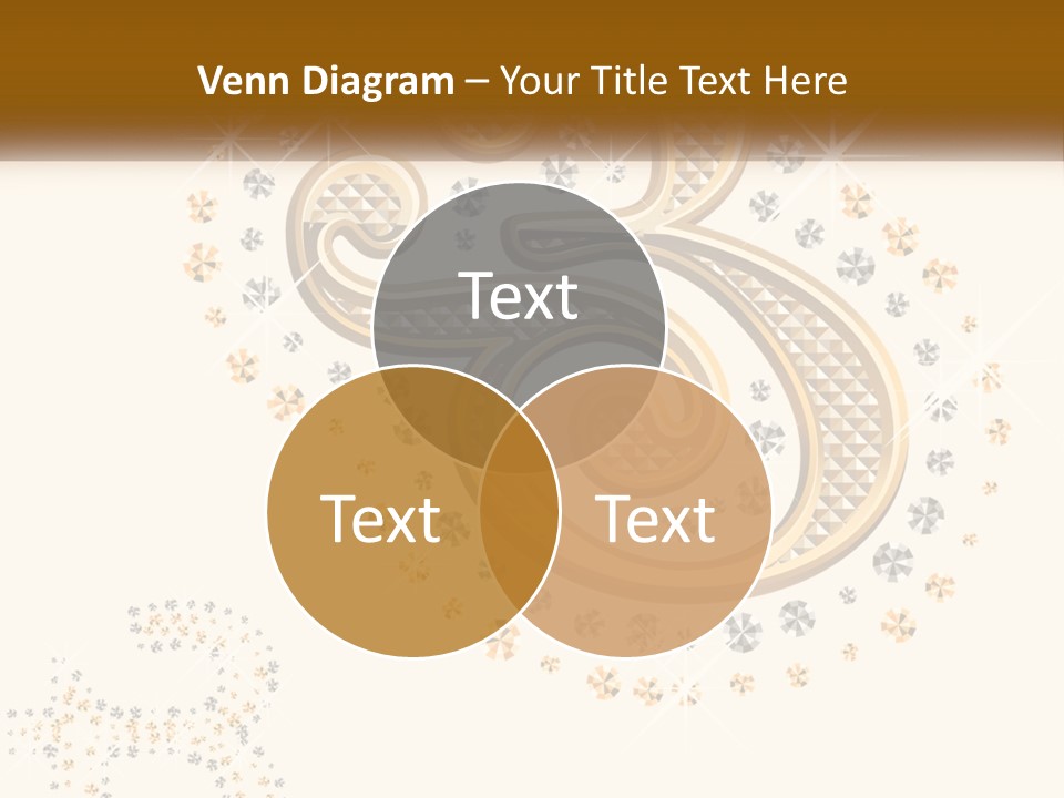 A Golden Number Six On A Black Background PowerPoint Template