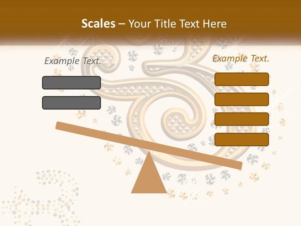 A Golden Number Six On A Black Background PowerPoint Template