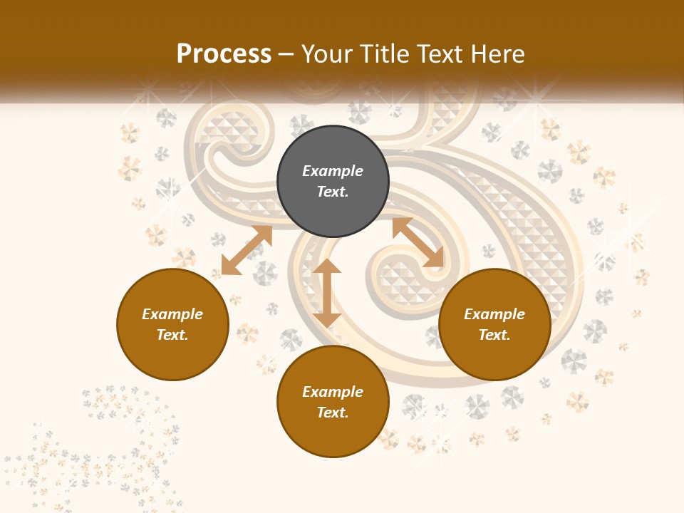 A Golden Number Six On A Black Background PowerPoint Template