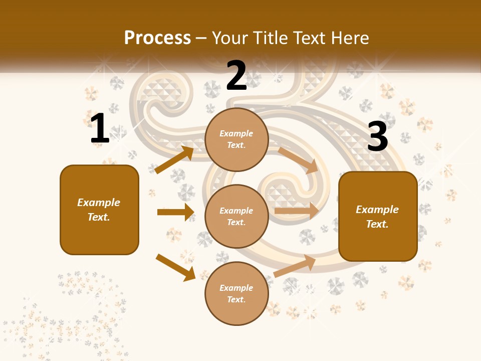 A Golden Number Six On A Black Background PowerPoint Template