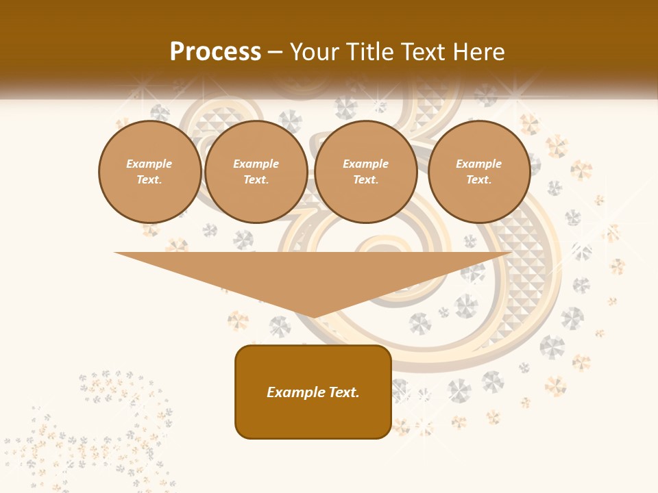 A Golden Number Six On A Black Background PowerPoint Template