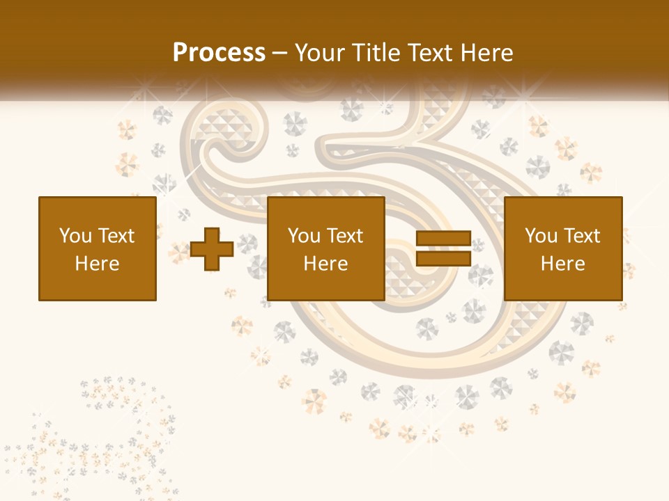 A Golden Number Six On A Black Background PowerPoint Template