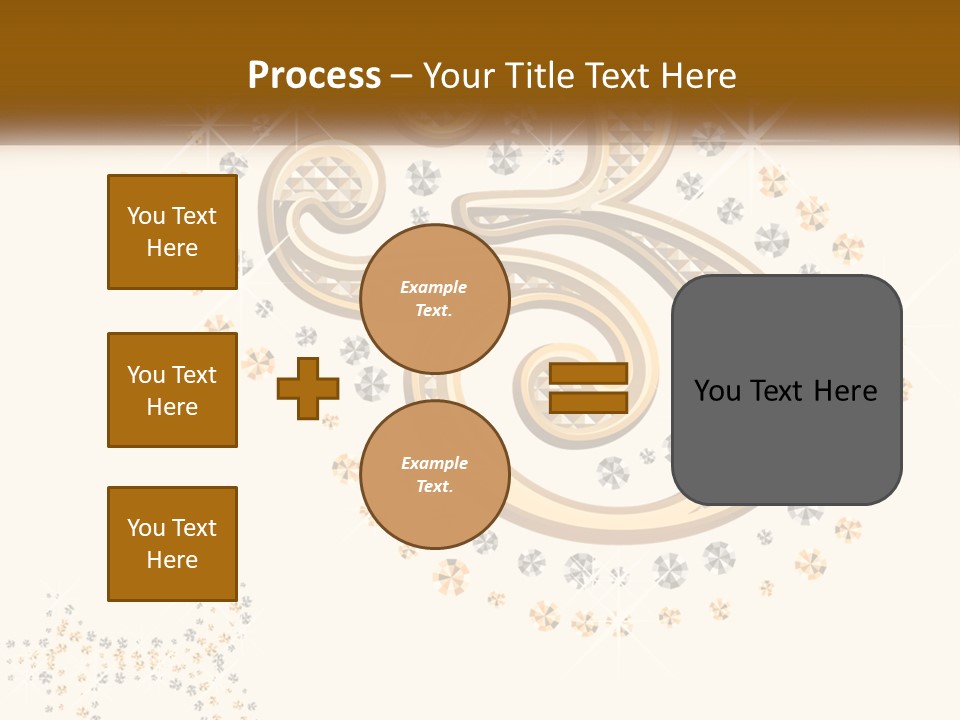 A Golden Number Six On A Black Background PowerPoint Template