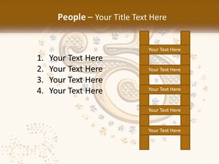 A Golden Number Six On A Black Background PowerPoint Template