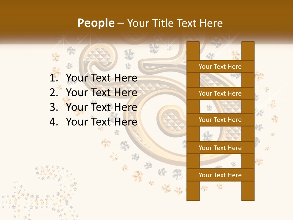 A Golden Number Six On A Black Background PowerPoint Template