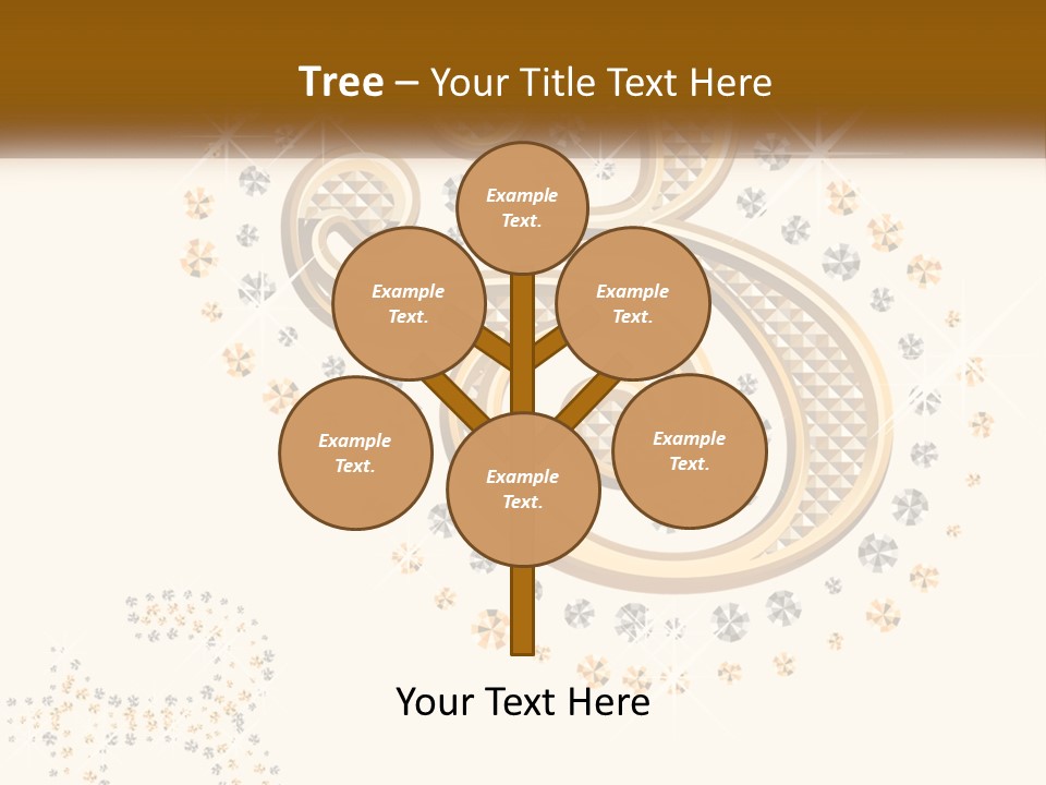 A Golden Number Six On A Black Background PowerPoint Template