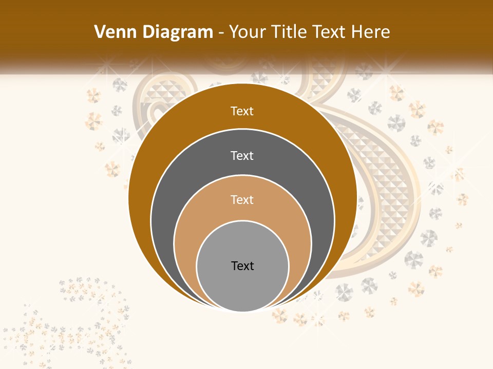 A Golden Number Six On A Black Background PowerPoint Template
