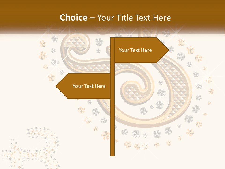 A Golden Number Six On A Black Background PowerPoint Template