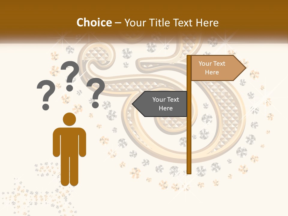 A Golden Number Six On A Black Background PowerPoint Template