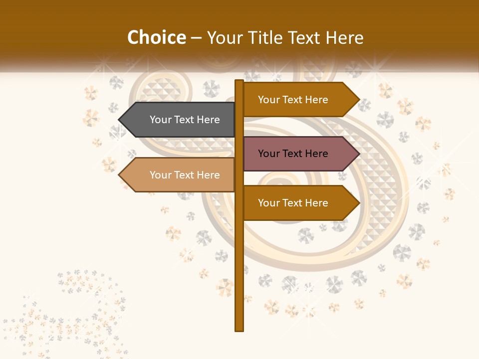 A Golden Number Six On A Black Background PowerPoint Template