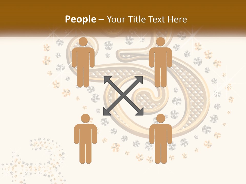 A Golden Number Six On A Black Background PowerPoint Template