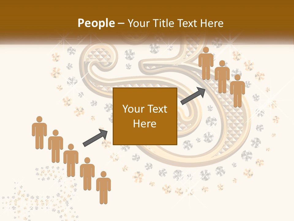 A Golden Number Six On A Black Background PowerPoint Template