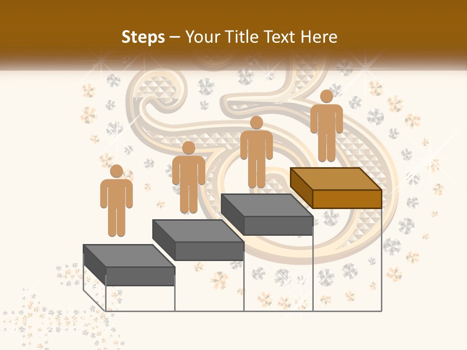 A Golden Number Six On A Black Background PowerPoint Template