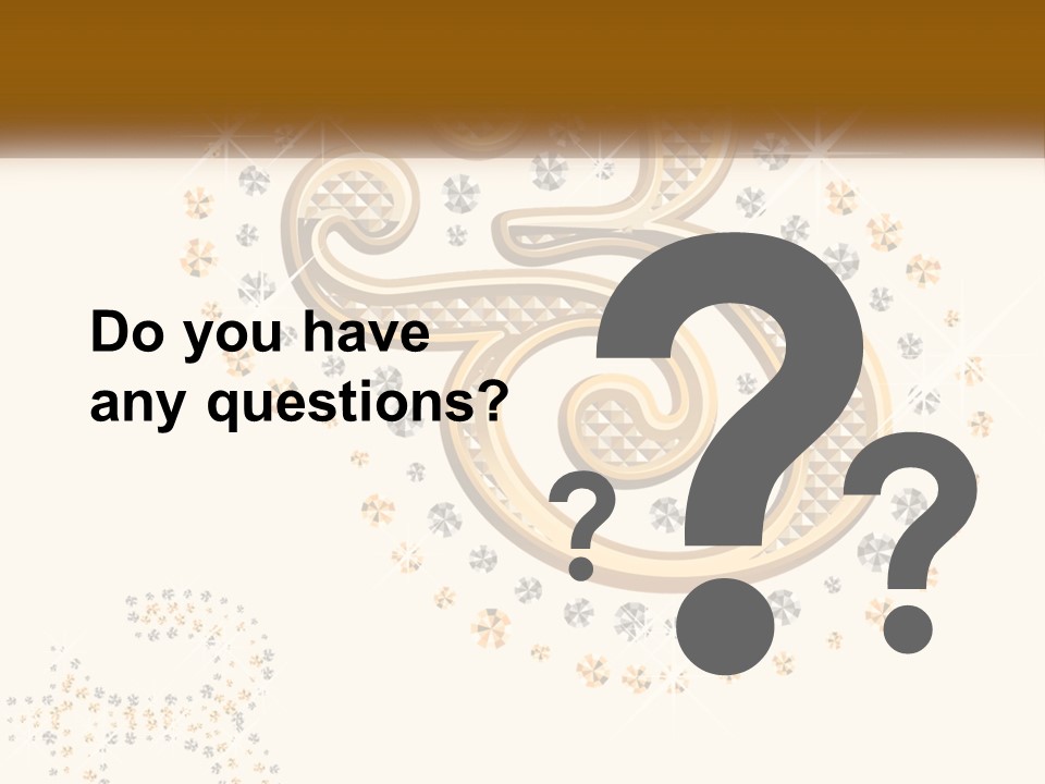 A Golden Number Six On A Black Background PowerPoint Template