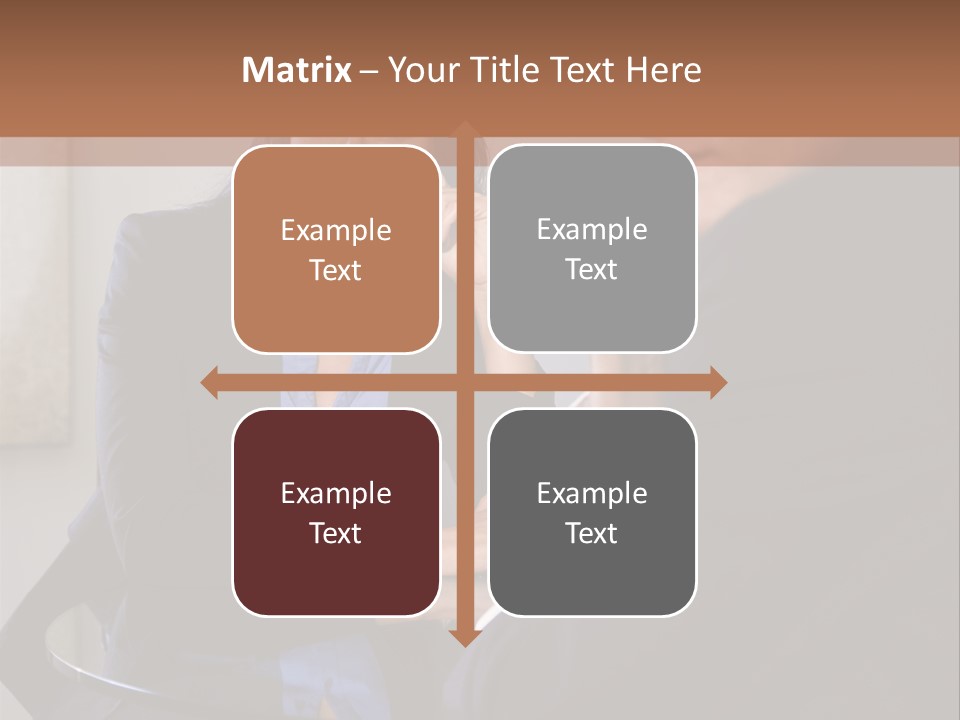 A Man And A Woman Sitting At A Table Talking To Each Other PowerPoint Template