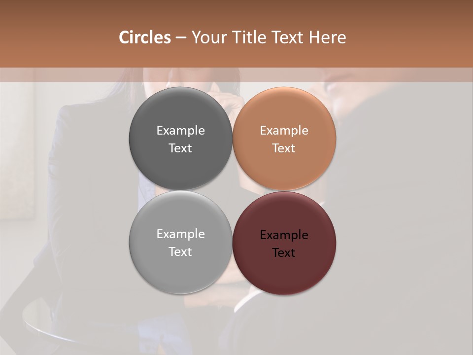 A Man And A Woman Sitting At A Table Talking To Each Other PowerPoint Template