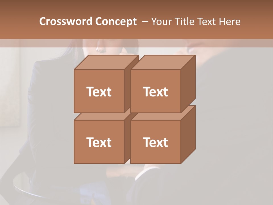 A Man And A Woman Sitting At A Table Talking To Each Other PowerPoint Template