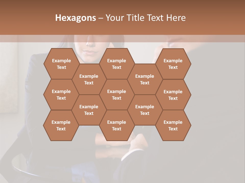 A Man And A Woman Sitting At A Table Talking To Each Other PowerPoint Template