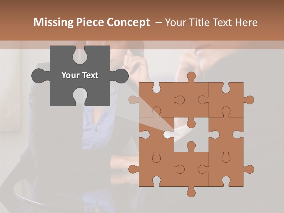 A Man And A Woman Sitting At A Table Talking To Each Other PowerPoint Template