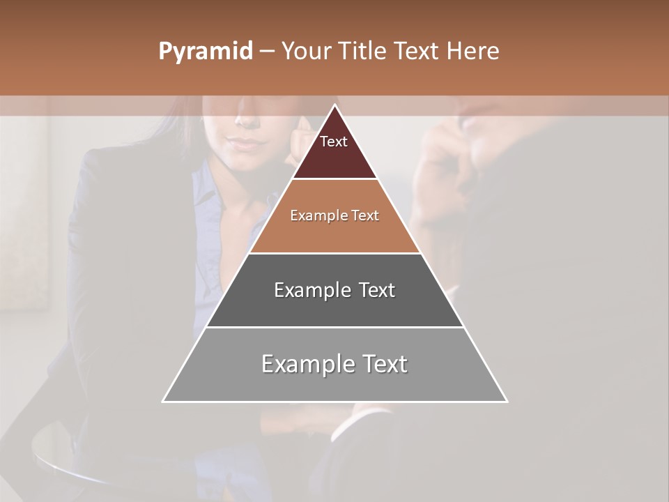 A Man And A Woman Sitting At A Table Talking To Each Other PowerPoint Template