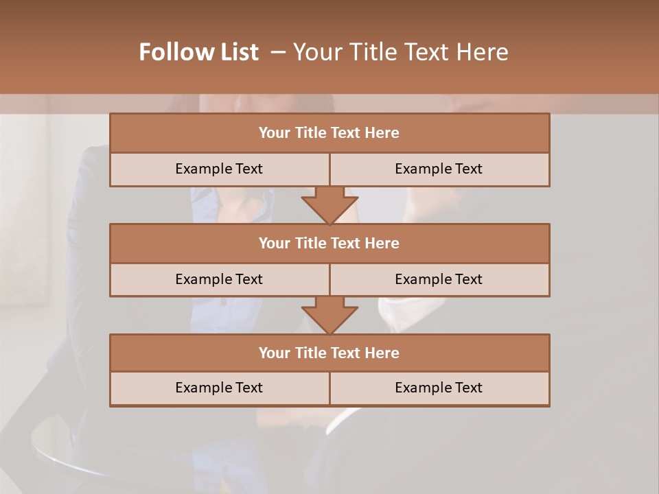 A Man And A Woman Sitting At A Table Talking To Each Other PowerPoint Template