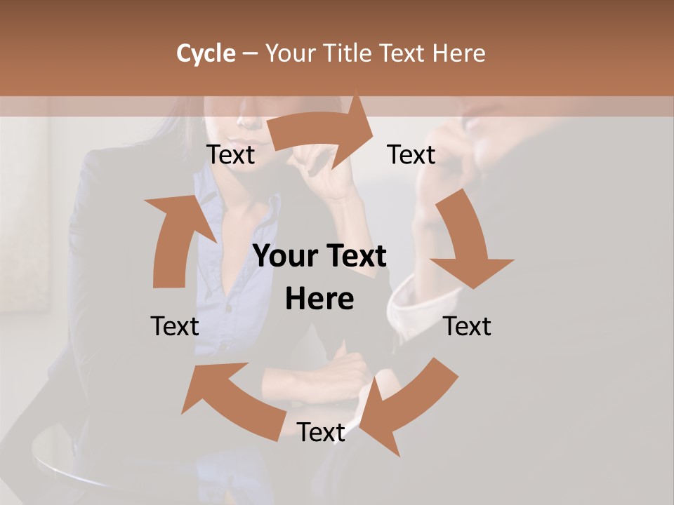 A Man And A Woman Sitting At A Table Talking To Each Other PowerPoint Template
