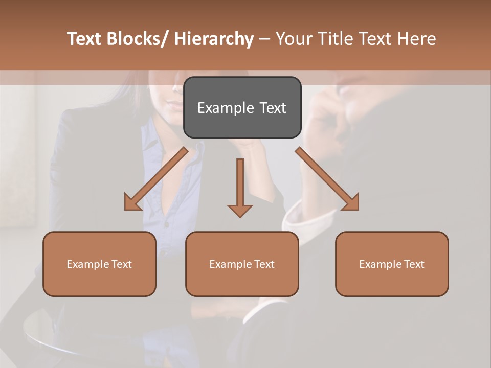 A Man And A Woman Sitting At A Table Talking To Each Other PowerPoint Template