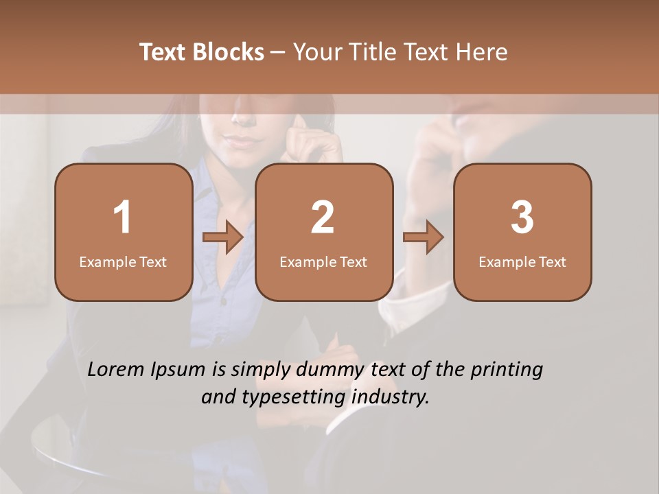 A Man And A Woman Sitting At A Table Talking To Each Other PowerPoint Template