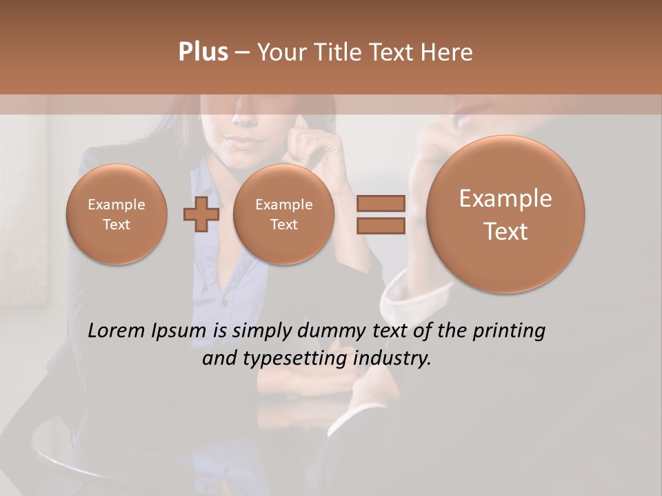 A Man And A Woman Sitting At A Table Talking To Each Other PowerPoint Template