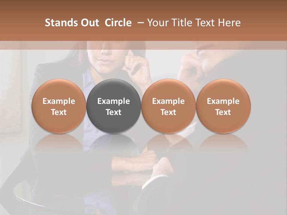 A Man And A Woman Sitting At A Table Talking To Each Other PowerPoint Template