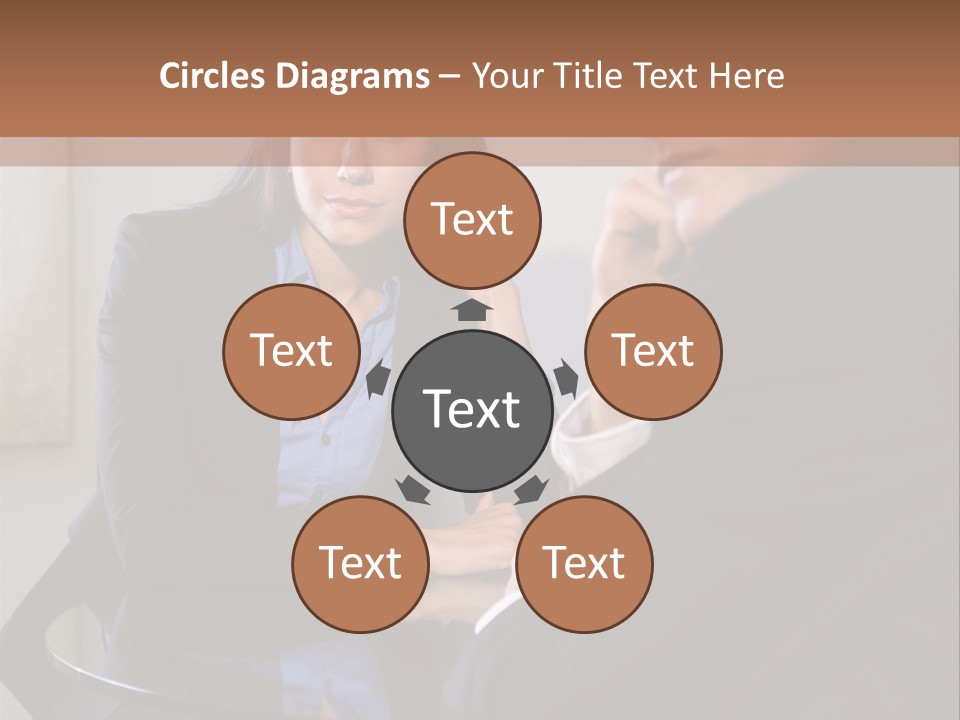 A Man And A Woman Sitting At A Table Talking To Each Other PowerPoint Template