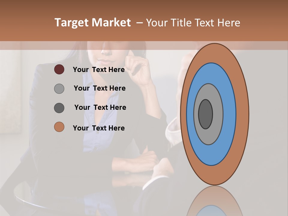 A Man And A Woman Sitting At A Table Talking To Each Other PowerPoint Template