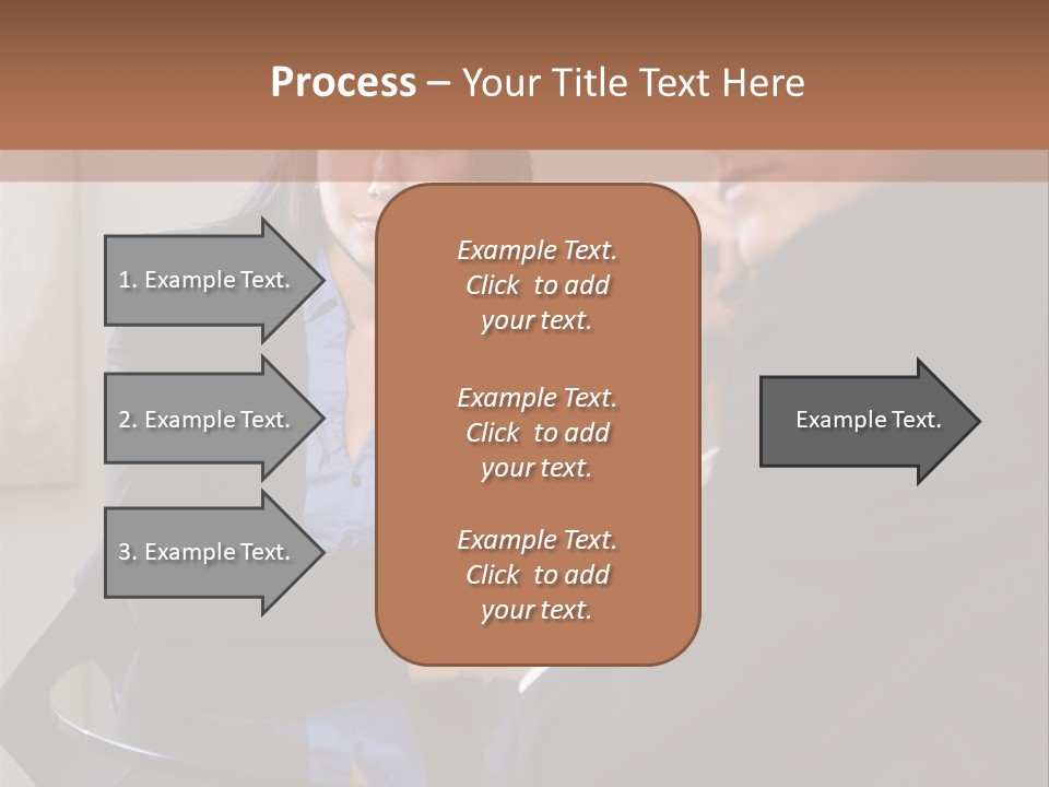 A Man And A Woman Sitting At A Table Talking To Each Other PowerPoint Template