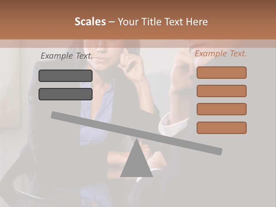 A Man And A Woman Sitting At A Table Talking To Each Other PowerPoint Template