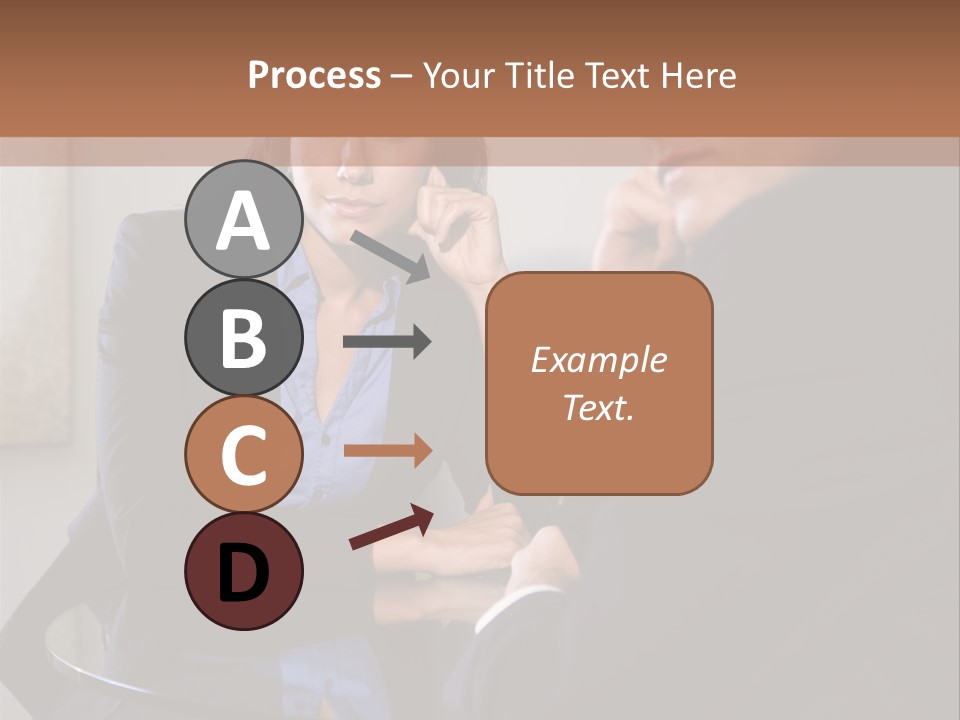 A Man And A Woman Sitting At A Table Talking To Each Other PowerPoint Template