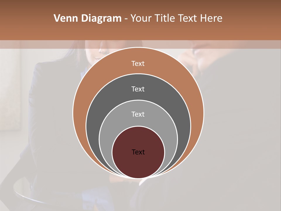 A Man And A Woman Sitting At A Table Talking To Each Other PowerPoint Template