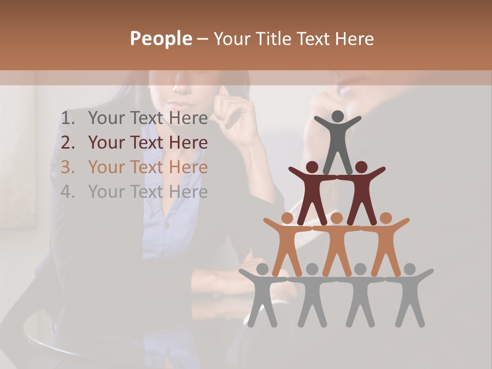 A Man And A Woman Sitting At A Table Talking To Each Other PowerPoint Template