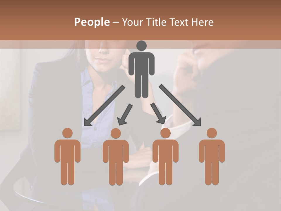 A Man And A Woman Sitting At A Table Talking To Each Other PowerPoint Template