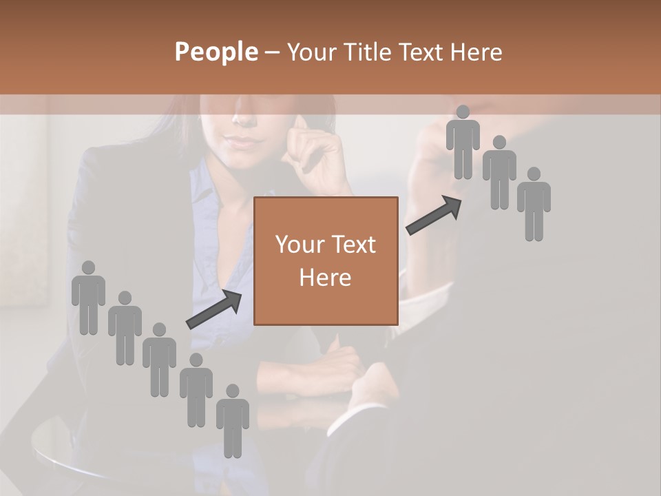 A Man And A Woman Sitting At A Table Talking To Each Other PowerPoint Template