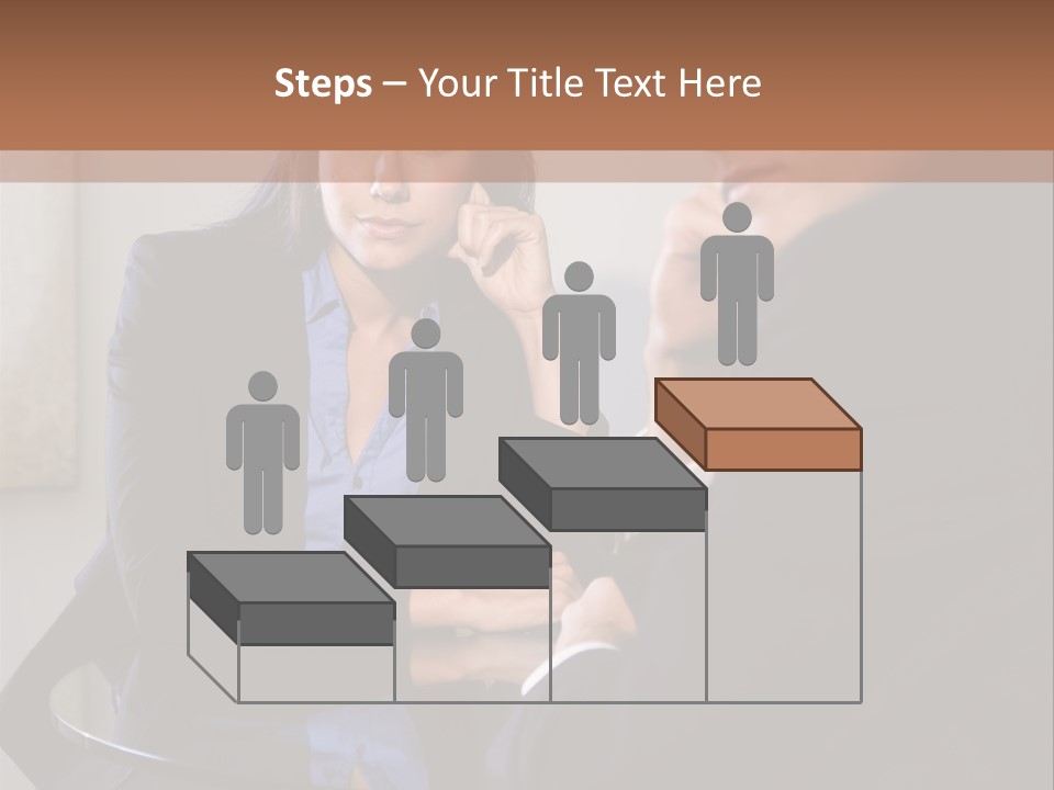 A Man And A Woman Sitting At A Table Talking To Each Other PowerPoint Template