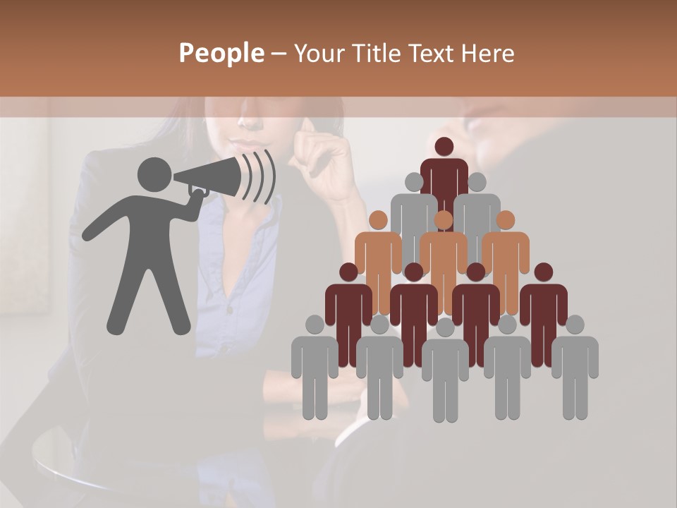 A Man And A Woman Sitting At A Table Talking To Each Other PowerPoint Template